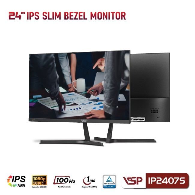Màn hình VSP IP2407S (24inch / IPS / FHD / 100Hz / 1ms / Black)